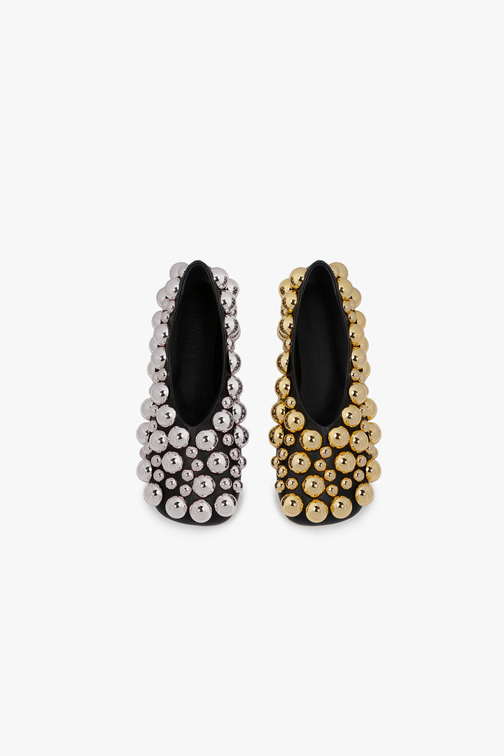 Dora Evening Embellished Flat Black Silver Gold